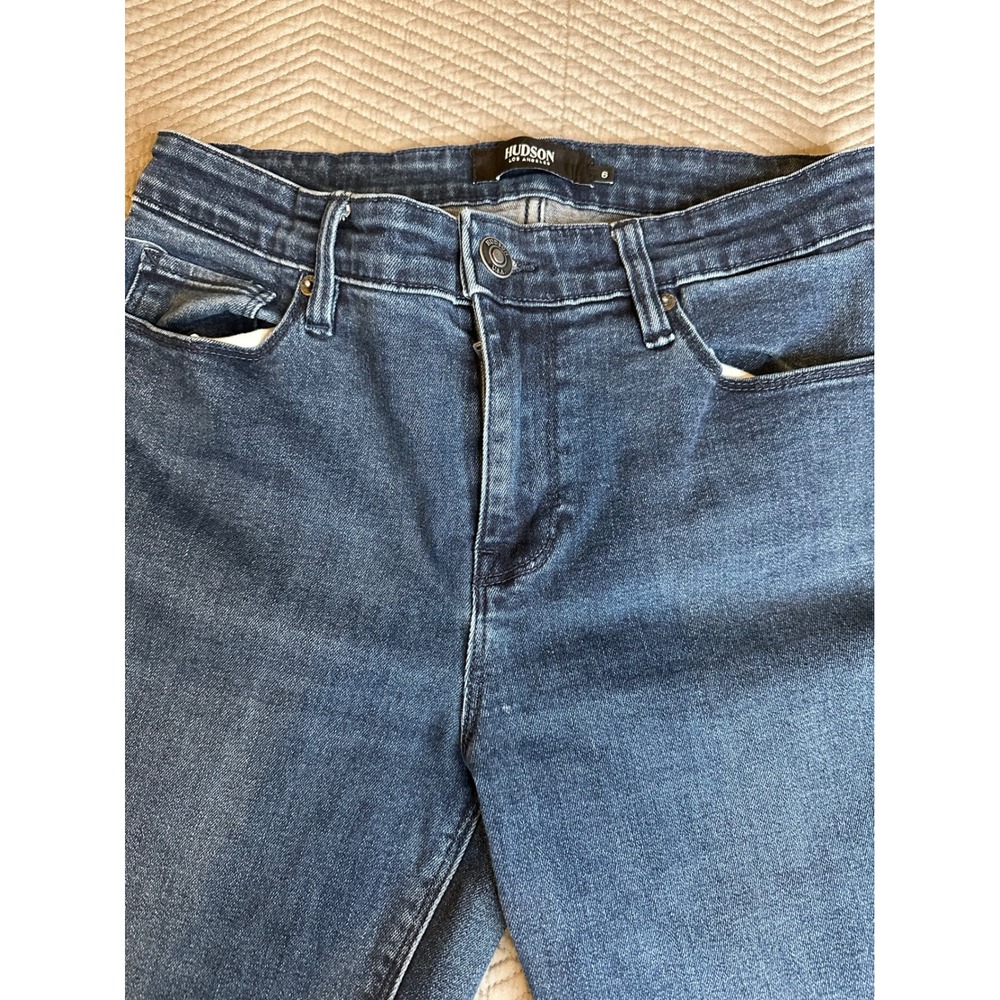 Hudson Los Angeles Womens Straight Leg Jeans Blue Denim Medium Wash Size 6 - Picture 2 of 10